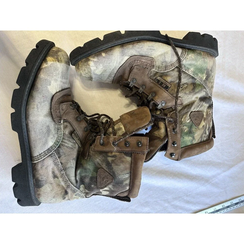 Rocky Brown Canvas & Leather Men's Work Boots